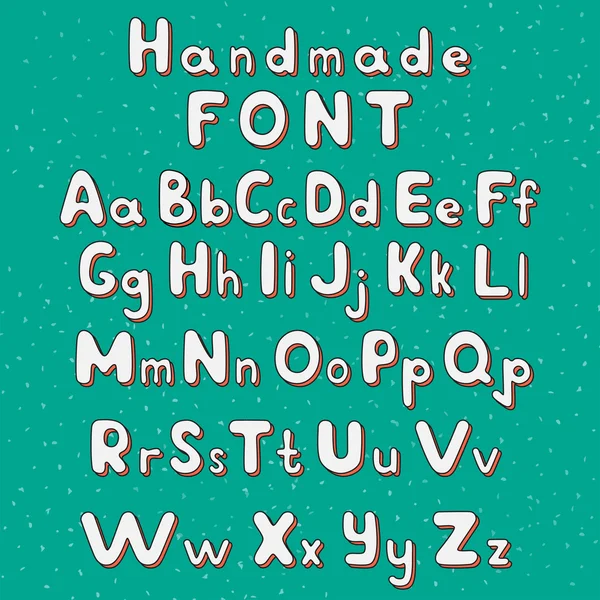 Handgemachtes Vintage-Alphabet — Stockvektor