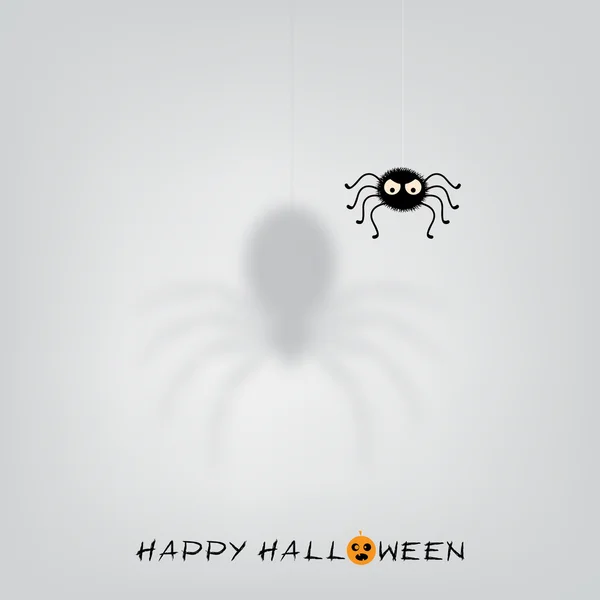 Halloween geçmiş komik siyah örümcek ile — Stok Vektör