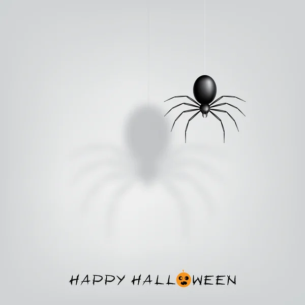 Fundo de Halloween com aranha preta — Vetor de Stock