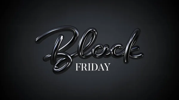 Modèle Symbole Black Friday Sale Lettrage Réaliste Lettrage Black Friday — Image vectorielle