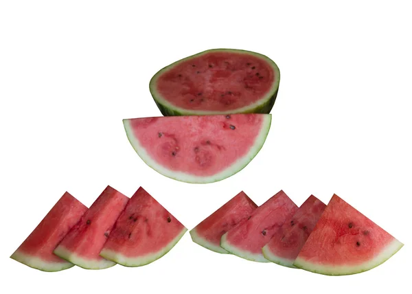 Wassermelone auf weißem Hintergrund. — Stockfoto