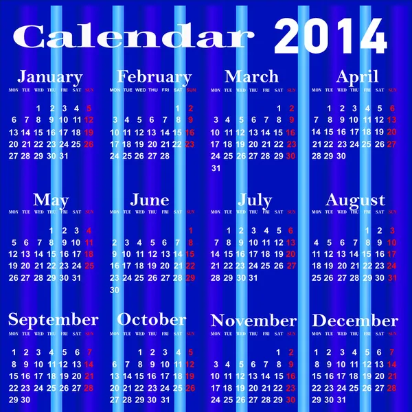 Calendar for 2019 year. — Stock Vector © liluly332201 #27900003