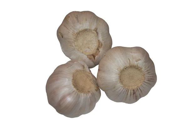 Garlic close up on a white background. — Stock Photo, Image