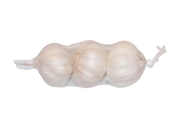 Garlic close up on a white background. — Stock Photo, Image