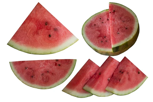 Wassermelone auf weißem Hintergrund. — Stockfoto