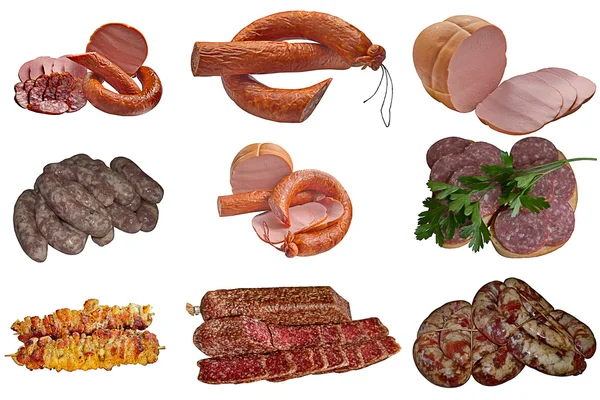 Assortimento di salsiccia . — Foto Stock