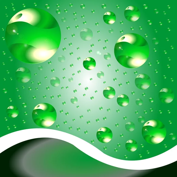 Fondo abstracto con gotas de agua. — Vector de stock