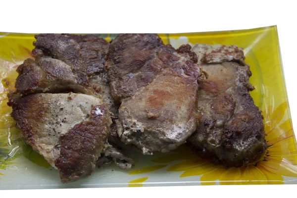 Mięso smażone jest świeższe soczyste. — Zdjęcie stockowe