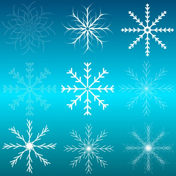 Set of snowflakes. — Stock Vector