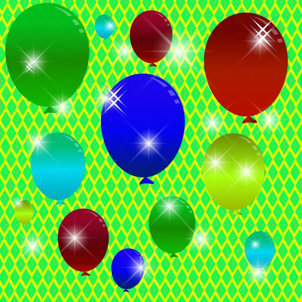Fondo festivo con globos. — Archivo Imágenes Vectoriales