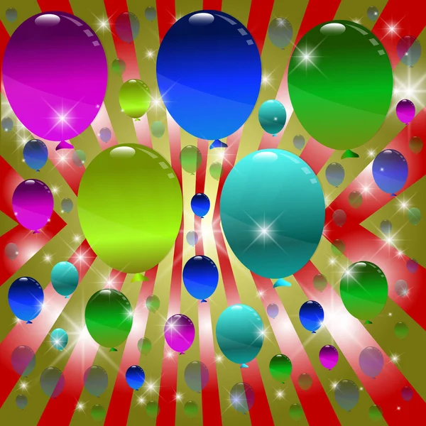 Fond festif avec ballons. — Image vectorielle
