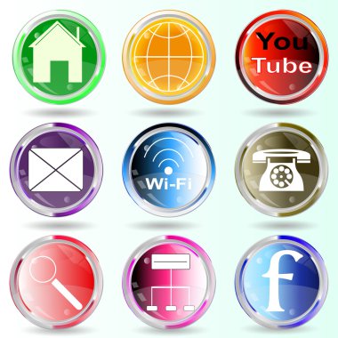 Banner düğmeleri web simgeler.