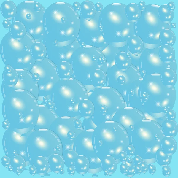 Blå bakgrund av en ballong. — Stock vektor