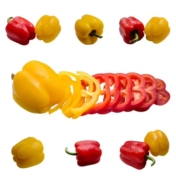 Paprika med vattendroppar. — Stockfoto