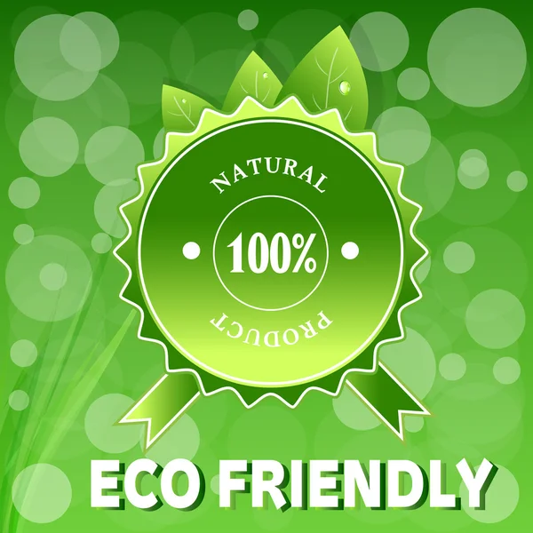 Zelená eco friendly. — Stockový vektor