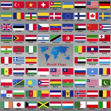 Dünya bayrakları.