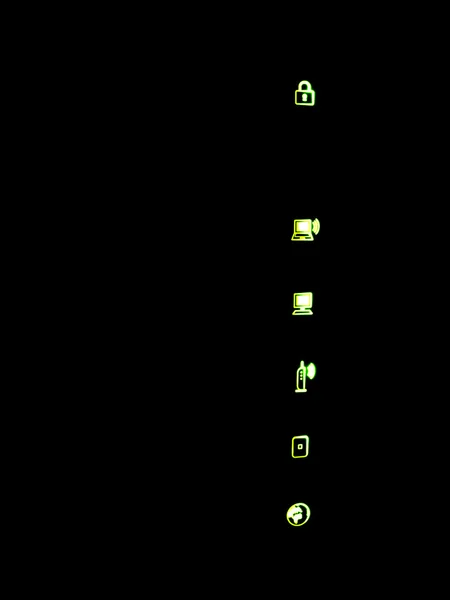 Licht am WLAN-Router im Dunkeln — Stockfoto