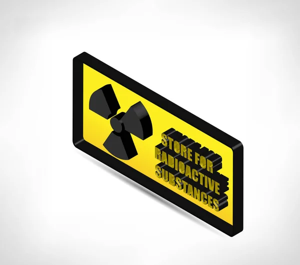 Bewaren Voor Radioactieve Stoffen Isometrische Ikoon Vectorillustratie — Stockvector