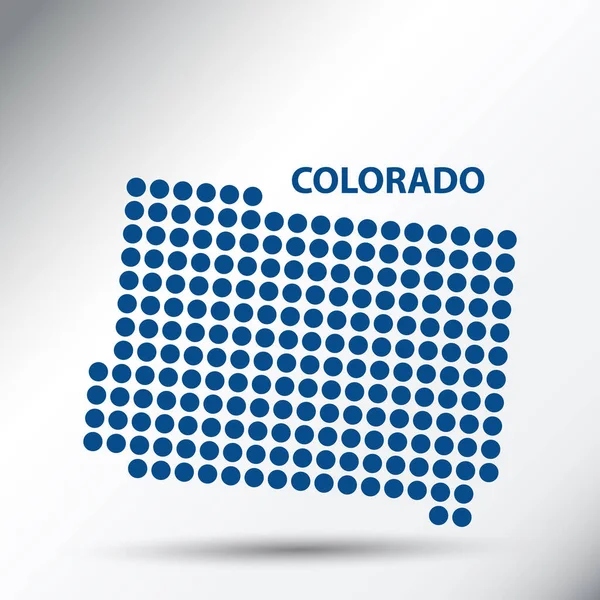 Colorado State Abstract Dotted Map Vector Illustration — Vector de stock