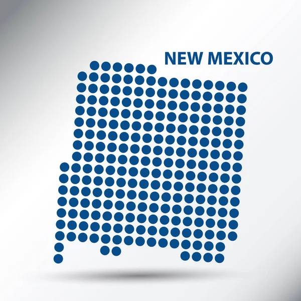 New Mexico State Abstract Dotted Map Vector Illustration — Stockvector