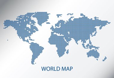 Dotted World Map Abstract Dotted Map. Vector illustration.