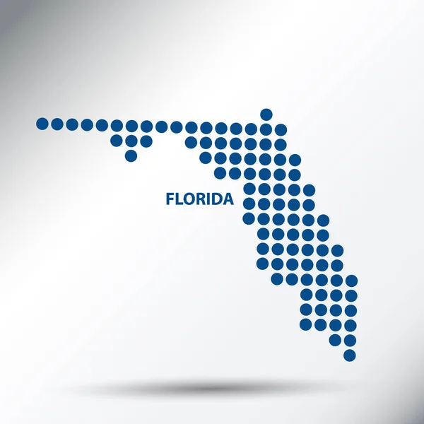 Florida State Abstract Dotted Map Vector Illustration — Vetor de Stock