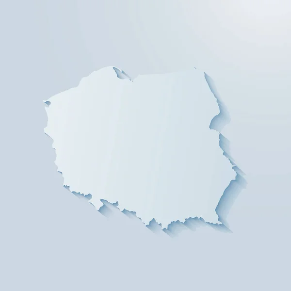 Polen Karte Auf Grauem Hintergrund Vektorillustration — Stockvektor