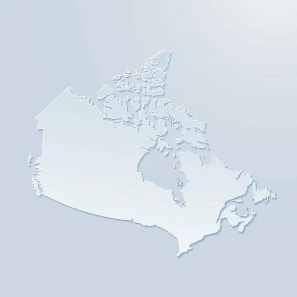 Kanada Karta Grå Bakgrund Vektorillustration — Stock vektor