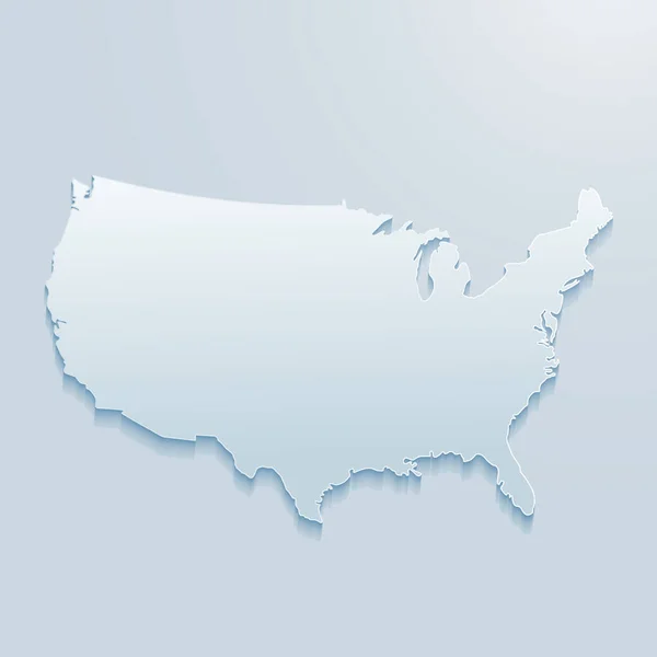 Usa Carte Sur Fond Gris Illustration Vectorielle — Image vectorielle