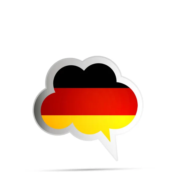 Flaga Niemiec Kształcie Chmury Ilustracja Wektora — Wektor stockowy