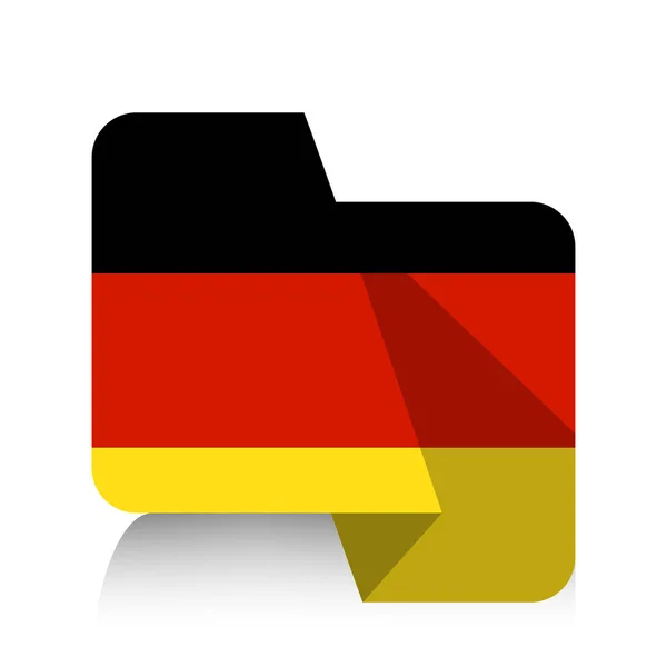 Alemania Ondeando Bandera Estilo Plano Ilustración Vectorial — Archivo Imágenes Vectoriales