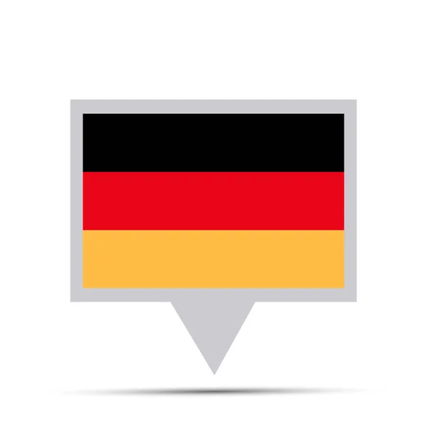 ドイツの旗でピンをマップします フラットスタイル ベクターイラスト — ストックベクタ