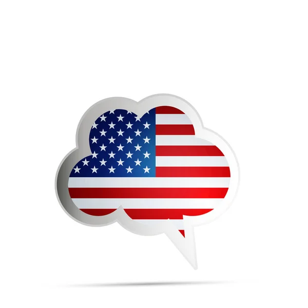 Usa Flag Shape Cloud Vector Illustration — Stock Vector
