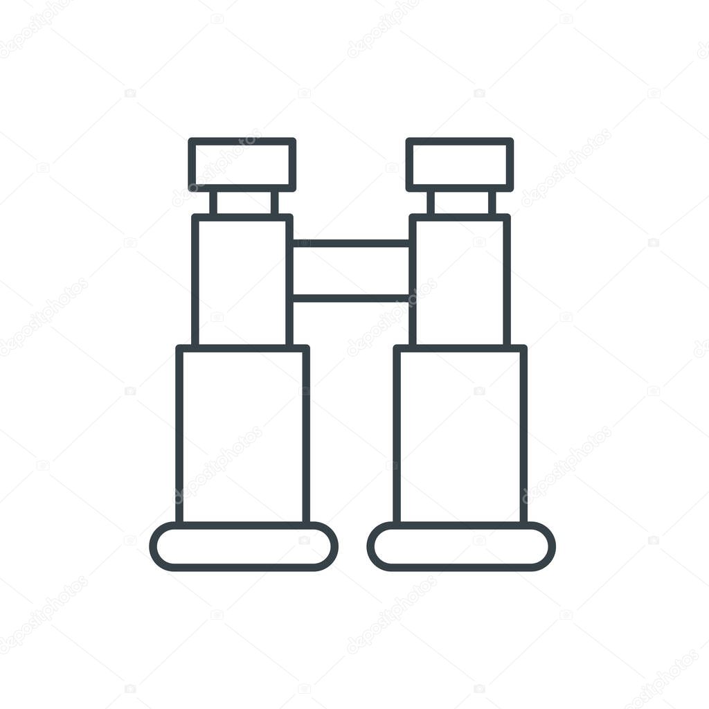Binoculars thin line icon. Element of simple icon for websites, web design, mobile app, info graphics. Thin line icon for website design and development, app development on white background