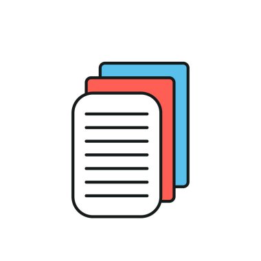 İnce çizgi simgesini listele. Renkli. Web siteleri, web tasarımı, mobil uygulama, bilgi grafikleri için basit simge ögesi. Web sitesi tasarımı ve geliştirilmesi için ince satır simgesi, uygulama geliştirme.