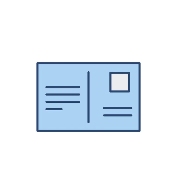 Seite Dünne Linie Symbol Farbe Blau Element Des Einfachen Symbols — Stockvektor