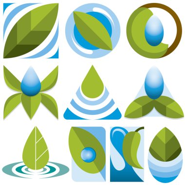 conjunto de logotipos Vector eco