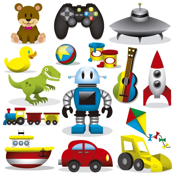 Vector Toys Set — Stock Vector