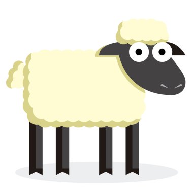 sevimli çizgi lamba beyaz zemin üzerine izole