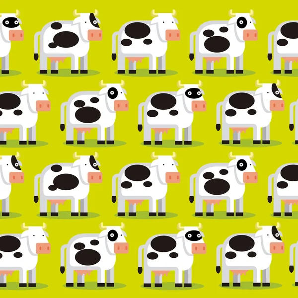 Background Of A Group of Cows On A Field — стоковый вектор