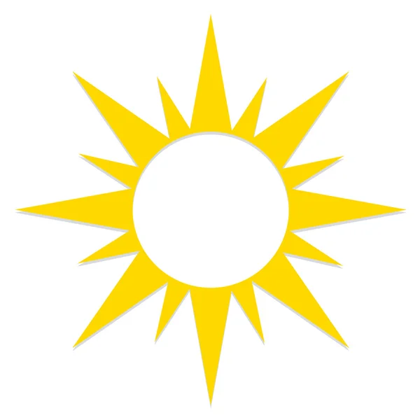 Streszczenie stylowy słońce ikona na białym tle — Wektor stockowy