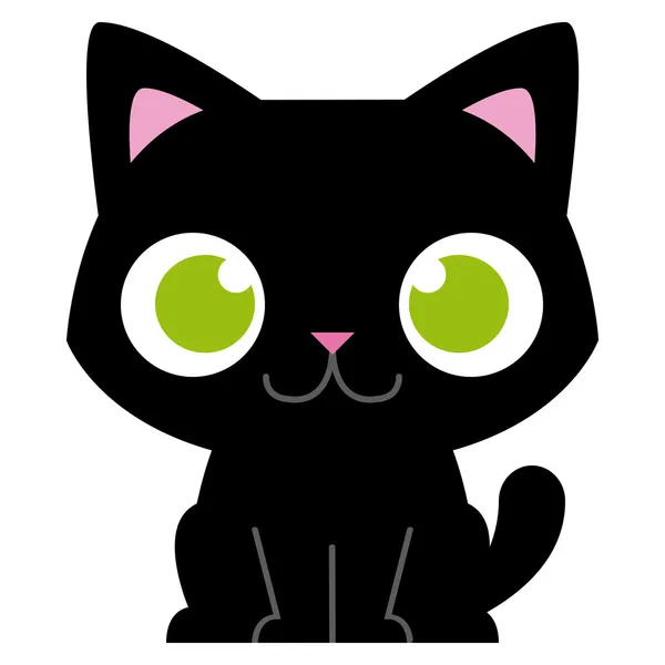 sevimli küçük izole kedi illüstrasyon karikatür