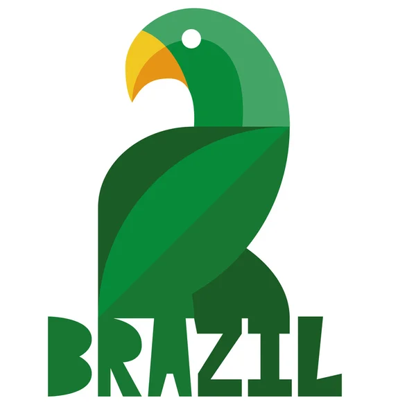 Brezilya şık illüstrasyon izole arka plan üzerinde — Stok Vektör