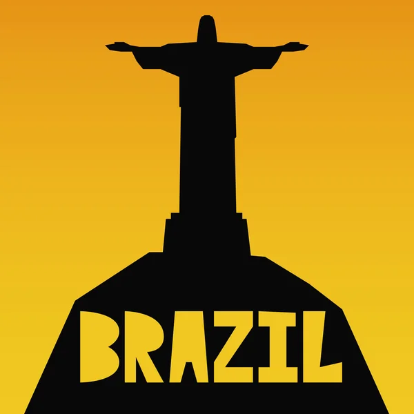 Brazilia Ilustrație elegantă izolată pe fundal — Vector de stoc