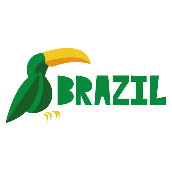 Ilustração Elegante do Brasil Isolada em Fundo —  Vetores de Stock