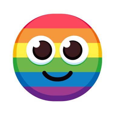 İzole edilmiş mutlu gurur simgesi