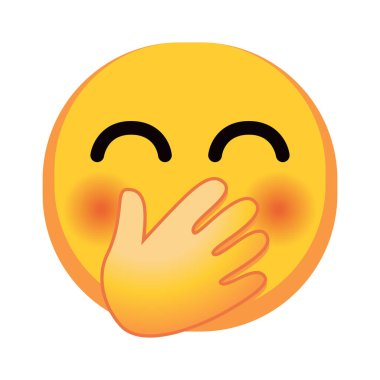 İzole edilmiş mutlu renkli emoji simgesi