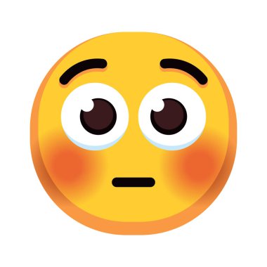 İzole edilmiş renkli emoji simgesi