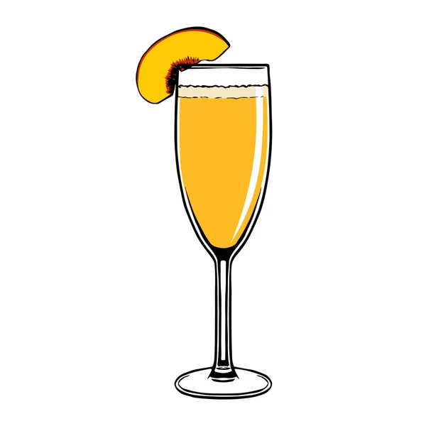 Vettore di illustrazione cocktail arancio isolato — Vettoriale Stock