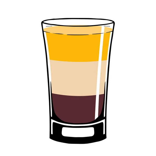 Vecteur d'illustration de cocktail multicolore isolé — Image vectorielle